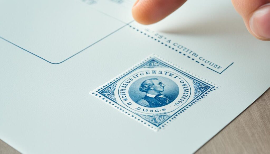 Tipps zum Aufkleben einer Briefmarke