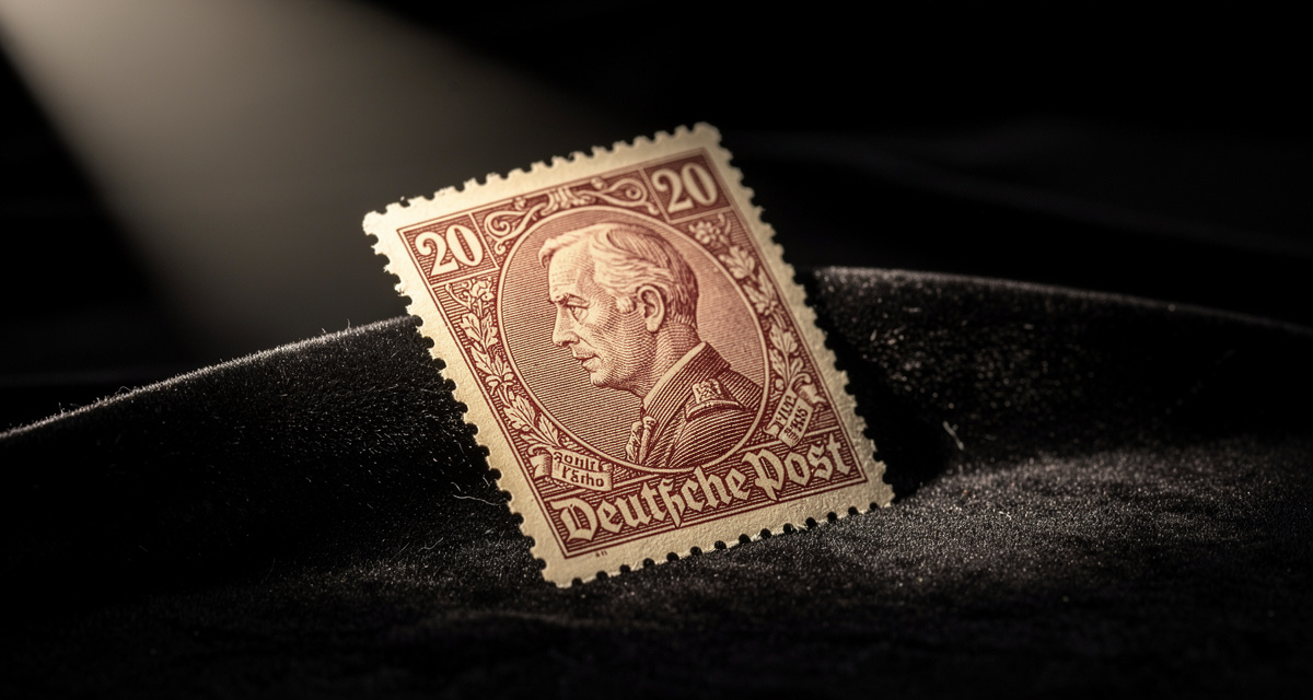 Gedenkmarken historisch: griechische Olympia-Serie 1896 und Portraitmarke auf Holztisch
