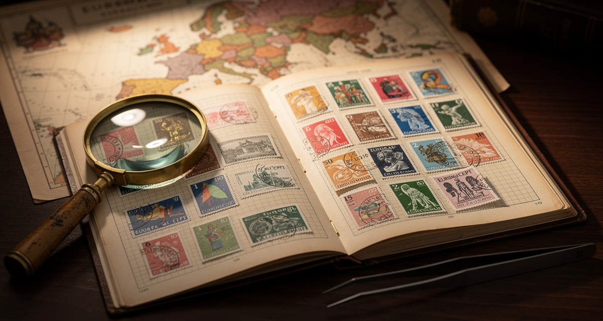 Europa-Briefmarken CEPT Jahrgang 1956 im Sammleralbum