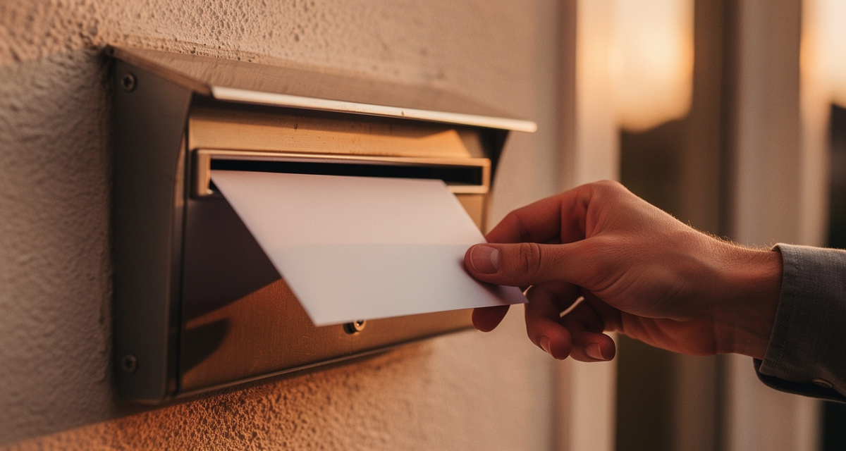 Brief wird in Hausbriefkasten eingeworfen als Zustellnachweis