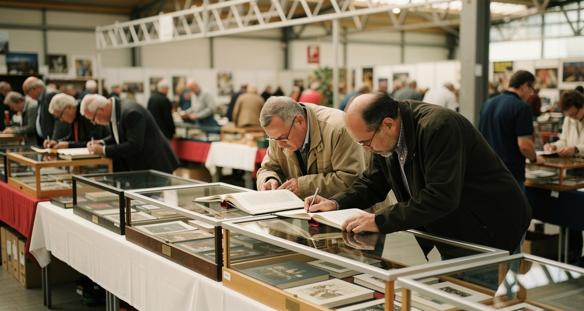 Internationale Briefmarkenbörse Ulm: Händlerstände in der Ulm Messe